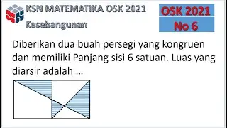 Pembahasan soal olimpiade matematika sma osk 2021 nomor 6 Luas dan kesebangunan