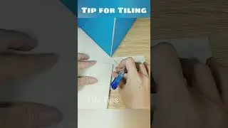 Tip for tiling in acute angle. #lifetips #tilingtips #besttips #craft #tile #shorts