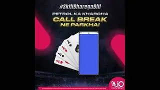 AIO Games pe #SkillBharegaBill - Play Call Break, Earn Cash, Pay Petrol bills #shorts