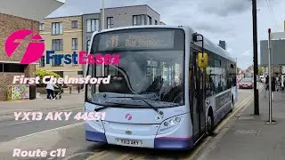 Onboard: First Chelmsford YX13 AKY 44551, working the route c11 to Chelmsford Bus Stn 10/4/24