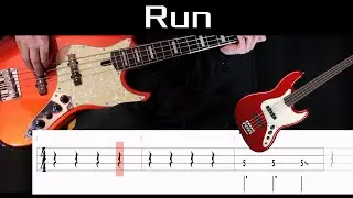 Run (BTS) - (BASS ONLY) Bass Cover WITH TABS