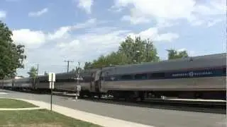 Amtrak trains P939 and 79 Ashland, VA 9.8.12