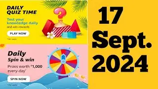 Amazon Daily Quiz Time Answers Today || Amazon Daily Quiz Today 17 September 2024