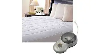 Sunbeam Premium Quilted Cotton | Heated Electric Mattress Pad | Full Size