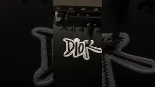 Dior logo but with texture and thread🥱                    #custompatches #embroiderypatches #dior