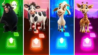 Funny Ferdinand 🐎🆚 Funny Cow 🐮 🆚 Funny Goat 🐐 🆚 Funny Giraffe 🦒🎼 Coffin Dance Song 🎶 Tiles Hop Game