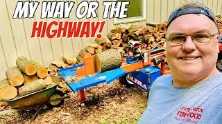 FIREWOOD | Splitting cherry blocks MY WAY