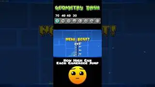 How High Can Each Gamemode Jump #geometrydash #gaming #games