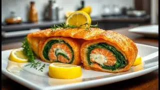 Roulé de saumon délicieux  recette simple