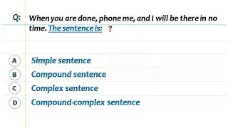 Kinds of Sentences Quiz 3 | Simple, Compound, Complex & Compound-complex sentences