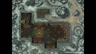 Winter Tavern | Animated Battlemap | For DnD, Pathfinder, Foundry VTT, or Roll20