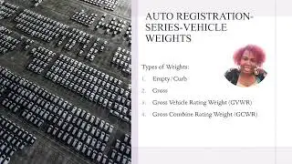 AUTO REGISTRATION  SERIES VEHICLE WEIGHTS #autoregistration, #weightcitations