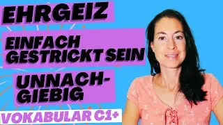Vokabular für Fortgeschrittene! - unnachgiebig - einfach gestrickt sein - Ehrgeiz (Wortschatz C1/C2)