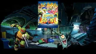 Super Brawl 4 Raphael Vs plankton (Nickelodeon games)