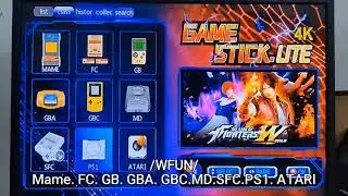 Game Stick 2 4G Wireless Controller Gamepad 4K HD Video PS1SNES 9 Emulator Retro Console TV Built in