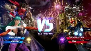 MARVEL VS CAPCOM INFINITE - STRIDER HIRYU & MORRIGAN VS ROCKET RACOON & NOVA