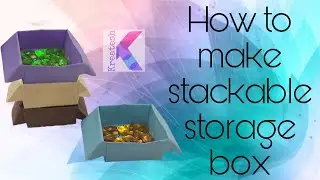 How to make stackable storage box |Kagach se stackable storage box kaise banay |#Origami #Craftisfun