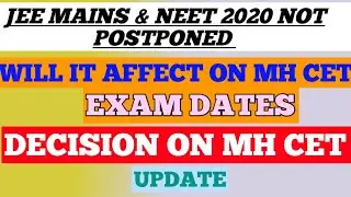 MH CET 2020 | MH CET UPDATE | MH CET EXAM DATE
