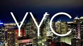 Calgary Downtown, Cinematic 4K drone footage at Night, Alberta Canada
