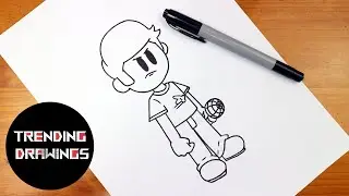 How To Draw FNF MOD Character - Nonsense Easy Step by Step