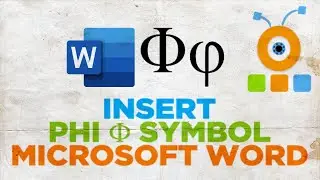 How to Insert Phi &Phi; Symbol in MS Word