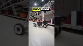Warehouse order picker / labeling cart micro e-scooter. Logistic operations automation. Hoverboards.