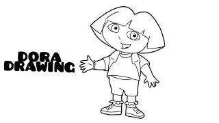 Dora Drawing | Step by Step Dora Drawing for kids | Cartoon Drawing| Dora the Explorer