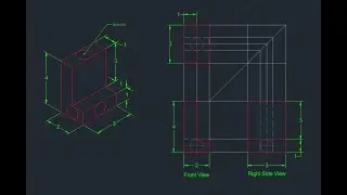 Simple Isometric drawing and View | AUTOCAD