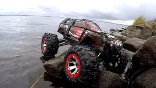 Traxxas Summit против HSP на камнях.
