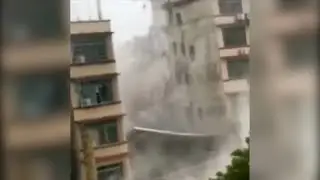 GLOBALink | Building collapses in central China, casualties unknown