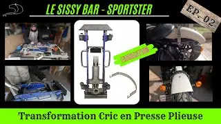 🔥Fabrication d’un ensemble Siège + Sissy Bar Démontable – Épisode 2: Conversion Cric Presse Plieuse🔥