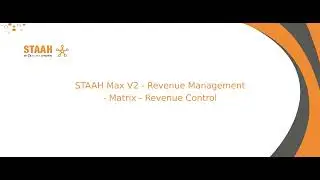 STAAH Max V2 - Revenue Management - Matrix - Revenue Control