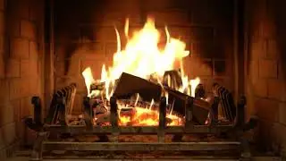 Blazing Fire in a Rustic Hearth &ndash; 4K Fireplace Scene