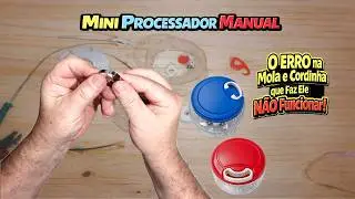 MINI PROCESSADOR, Como Colocar a Mola, Mini processador manual, Como trocar a cordinha