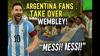 MESSI Fans Singing &ldquo;Messi! Messi!&rdquo; 🔥- Argentina vs Italy - Wembley Stadium - London - England