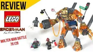 LEGO MOLTEN MAN BATTLE Spider Man: Far From Home Set 76128 Review