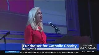Reporter Kristine Lazar emcees fundraiser for Catholic Charity