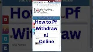 PF  Withdrawal Process Online/Pf withdrawal process online in Tamil / how to apply pf online