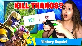 FOLLOWERS CONTROL MY FORTNITE GAME!! (*NEW* Thanos Season 4 Gameplay)