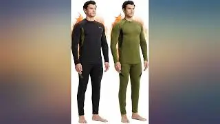 romision Thermal Underwear for Men, Fleece Base Layer Top & Bottom Set, Insulated review