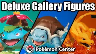 Pokemon Deluxe Gallery Figures - The Kanto Starters - Venusaur, Charizard and Blastoise