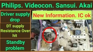 Philips tv Driver supply drop./ Driver supply resistance Over heat./ Standby problem in crt tv.