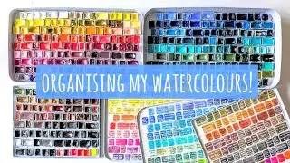 Updating My Professional Watercolour Paint Palettes: Derwent Pencil Tins & Trading Card Swatch Album