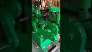 Freshly rebuilt Soucy planer  #antique #homemadesawmill #wood #lumber #woodworking