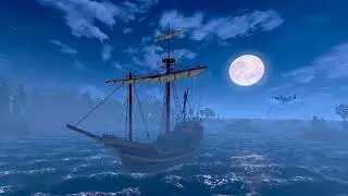 Two Worlds 2: Pirates of the Flying fortress - ship Wandering wrath ASMR at night