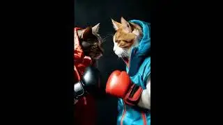 Cat boxing || #baby #cartoon #cat #shorts #spiderman 