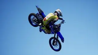 MXGP 2019 TV Camera With Yamaha YZ 450 Around Matterley Basin In Rain Condition