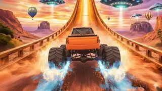 Mega Ramp Challenge! 🤯 Super Crazy GT Monster Truck Racing Stunts | Android Gameplay