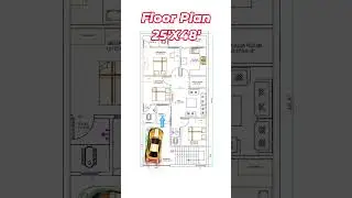 25 X 48 HOUSE PLAN, 25 BY 48 HOME PLAN#shorts #homedesign #gharkanaksha #trendingshorts #housedesign