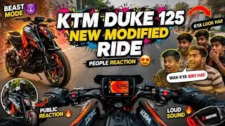 KTM DUKE 125 BS6 Modified black colour 🖤motovlog with dream bike 😍 headlight sticker More #modified 